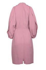 Current Boutique-Cushnie et Ochs - Pink Cold Shoulder Long Sleeve Dress Sz 6