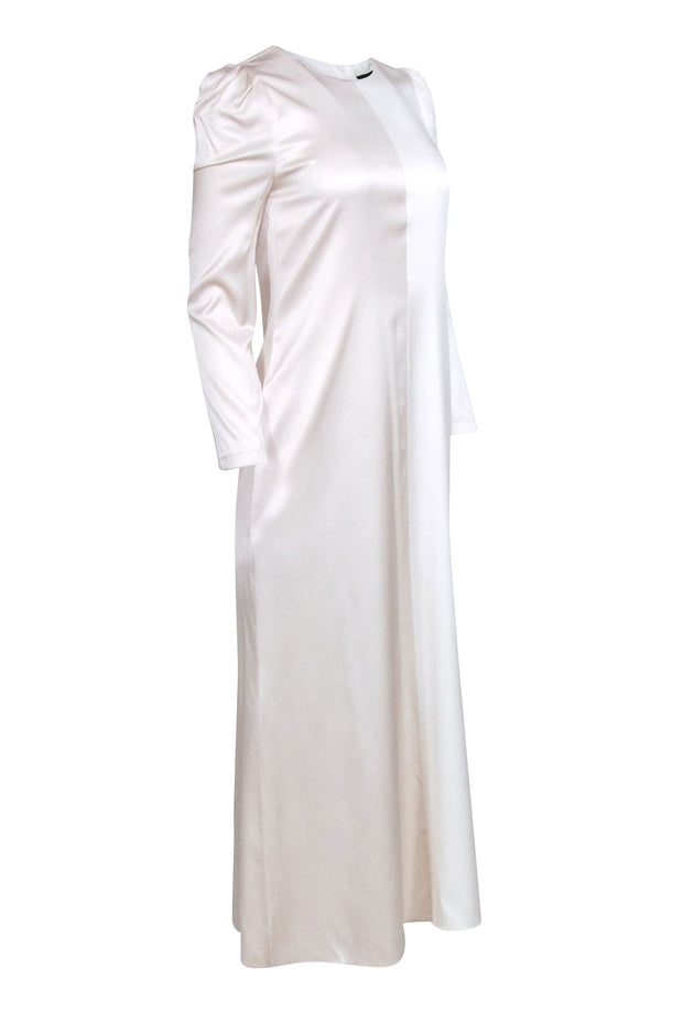 Current Boutique-Cynthia Rowley - Ivory & Cream Two-Toned Silk Blend “Moe” Maxi Dress Sz 8