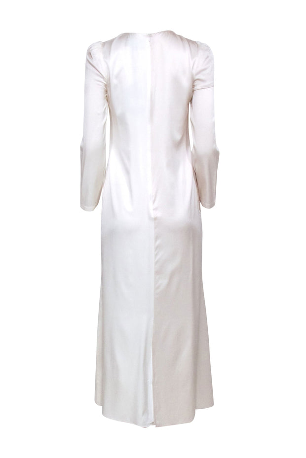 Current Boutique-Cynthia Rowley - Ivory & Cream Two-Toned Silk Blend “Moe” Maxi Dress Sz 8