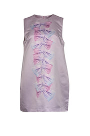 Current Boutique-Cynthia Rowley - Pink Bow Front Print Sleeveless Dress Sz M