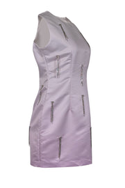 Current Boutique-Cynthia Rowley - Pink & White Ombre Dangle Rhinestone Trim Dress Sz 8