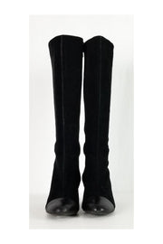 Current Boutique-Delman - Black Suede Tall Boots Sz 7.5