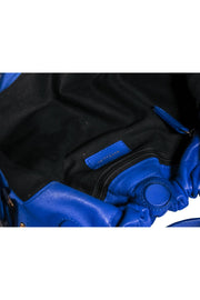 Current Boutique-Demellier London - Royal Blue Ruched Top Mini Handbag