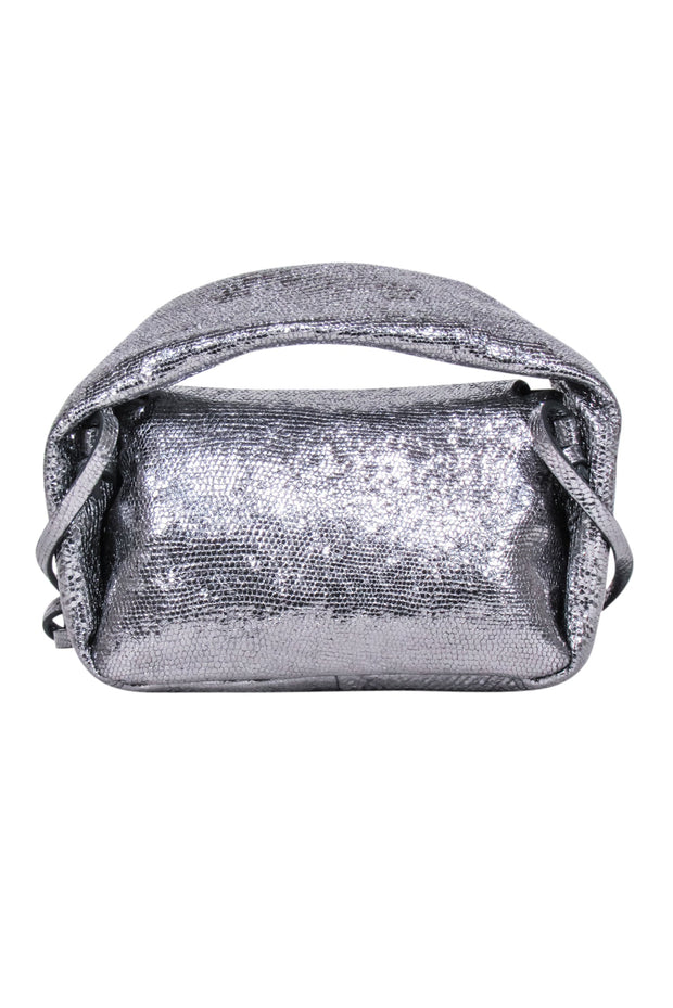 Current Boutique-Demellier London - Silver Metallic Sheepskin Leather Mini Bag