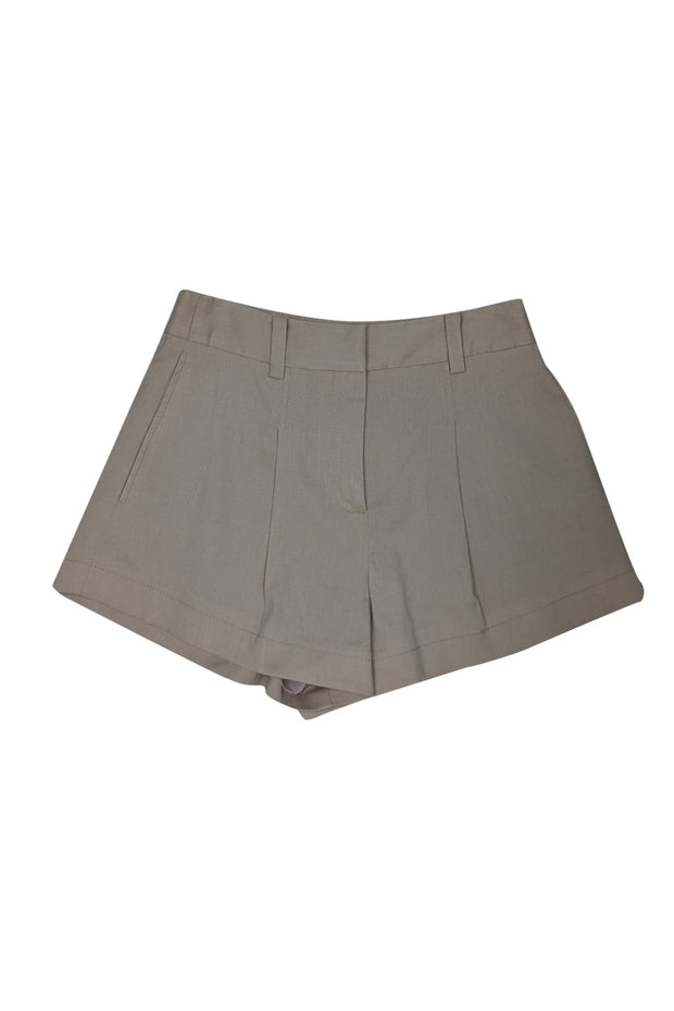 Current Boutique-Derek Lam - Almond Beige Linen Blend Shorts Sz 4