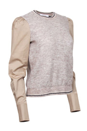 Current Boutique-Derek Lam - Beige & Tan Mixed Media Sweater Sz XS