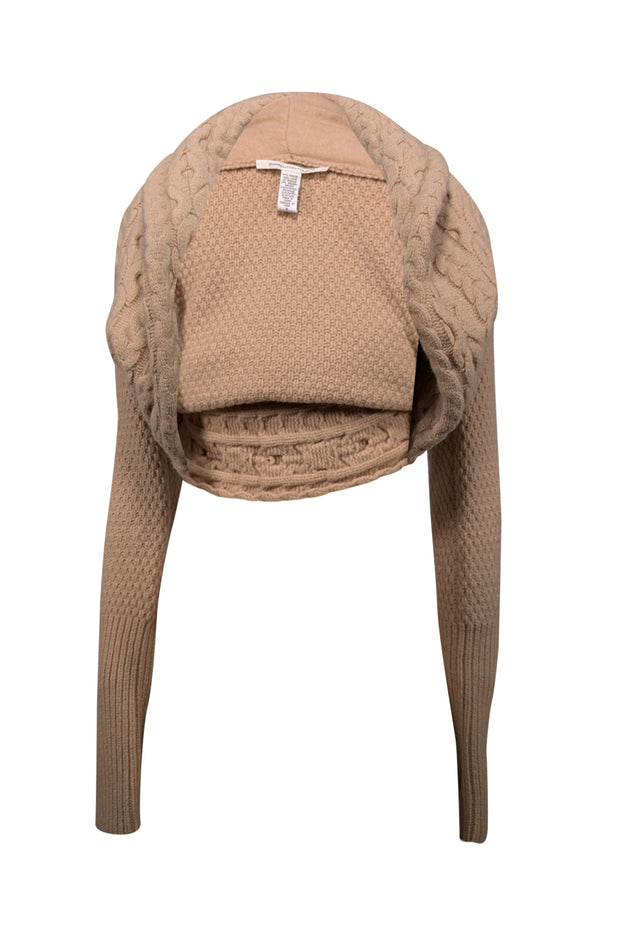 Current Boutique-Diane von Furstenberg - Beige Wool Blend Shrug Sweater Sz S