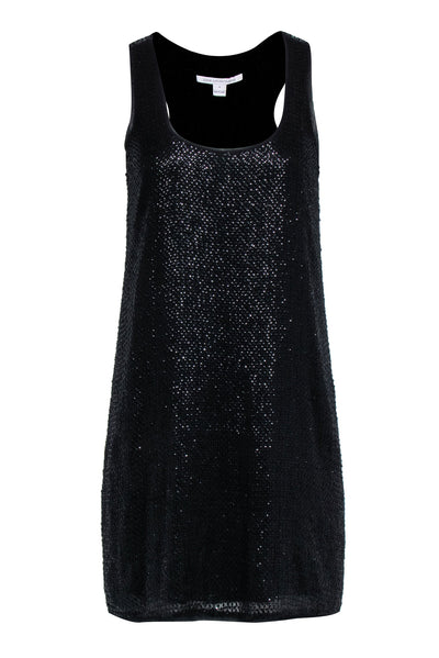 Current Boutique-Diane von Furstenberg - Black Beaded & Sequins Sleeveless Dress Sz 4