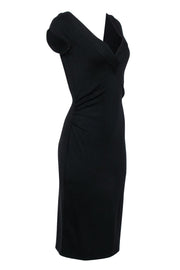 Current Boutique-Diane von Furstenberg - Black Cap Sleeve Sheath Dress Sz 12