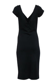 Current Boutique-Diane von Furstenberg - Black Cap Sleeve Sheath Dress Sz 12