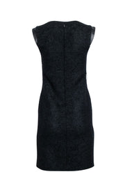 Current Boutique-Diane von Furstenberg - Black Wool Blend Sheath Dress w/ Leather Trim Sz 4