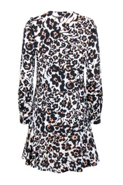 Current Boutique-Diane von Furstenberg - Floral Shaped Leopard Print Silk Blend Dress Sz 4