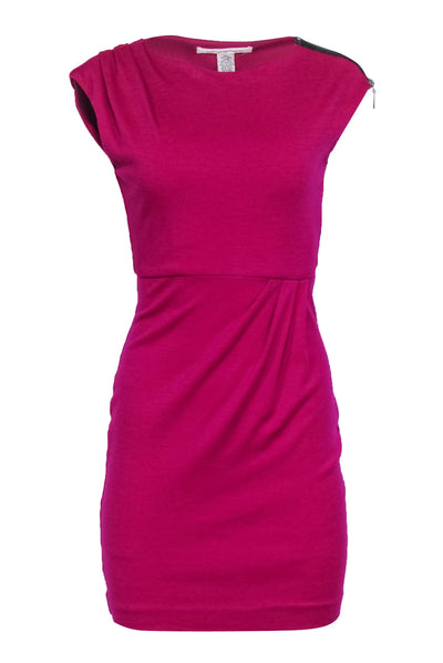 Current Boutique-Diane von Furstenberg - Magenta Purple Wool Dress Sz 2