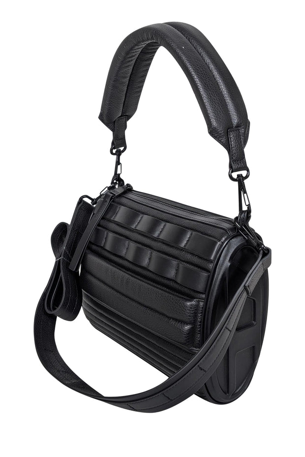 Current Boutique-Diesel - Black Leather Puff Shoulder Bag