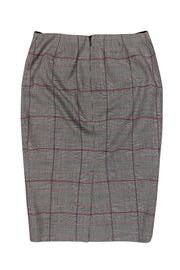 Current Boutique-Dolce & Gabbana - Beige, Black, Red Plaid Pencil Skirt Sz 2