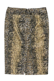 Current Boutique-Dolce & Gabbana - Beige & Black Snake Print Skirt Sz 2
