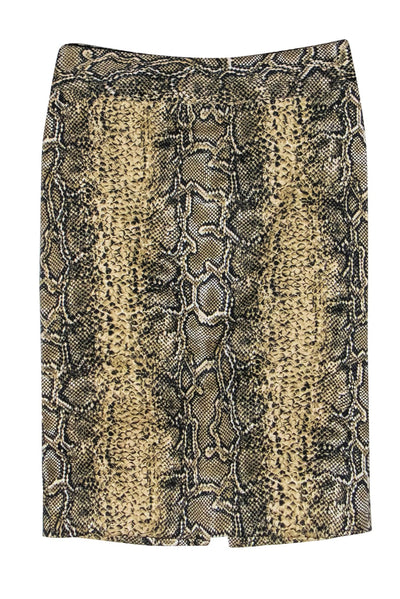 Current Boutique-Dolce & Gabbana - Beige & Black Snake Print Skirt Sz 2