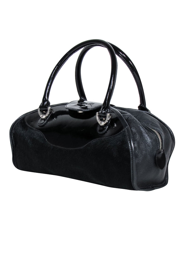 Current Boutique-Dolce & Gabbana - Black Calf Hair Textured Handbag