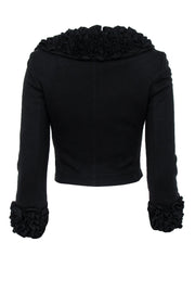 Current Boutique-Dolce & Gabbana - Black Ruffle Trim Crop Jacket Sz 2
