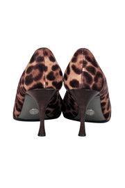 Current Boutique-Dolce & Gabbana - Brown & Tan Leopard Print Pointed Toe Pumps Sz 6.5