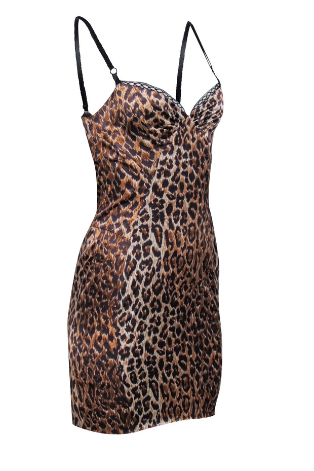 Current Boutique-Dolce & Gabbana - Tan, Brown, & Black Leopard Print Mini Dress Sz 4