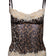 Dolce & Gabbana - Tan & Brown Leopard Print Lace Trim Tank Sz M