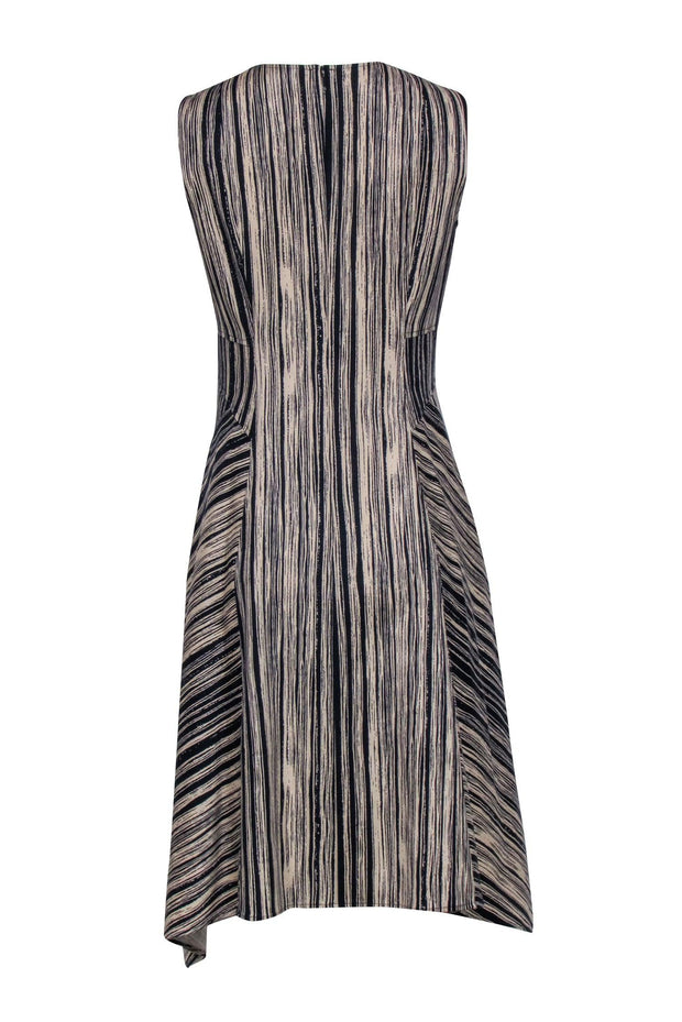 Current Boutique-Donna Karen - Cream & Navy Stripe Sleeveless Dress Sz 4