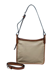 Current Boutique-Dooney & Bourke - Beige Nylon Shoulder Bag w/ Leather Trims