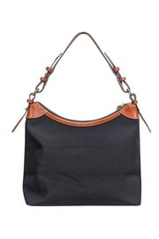 Current Boutique-Dooney & Bourke - Black Canvas Shoulder Bag w/Leather Trims