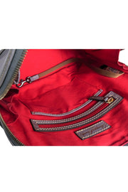 Current Boutique-Dooney & Bourke - Grey Zipper Around Saffiano Leather Backpack