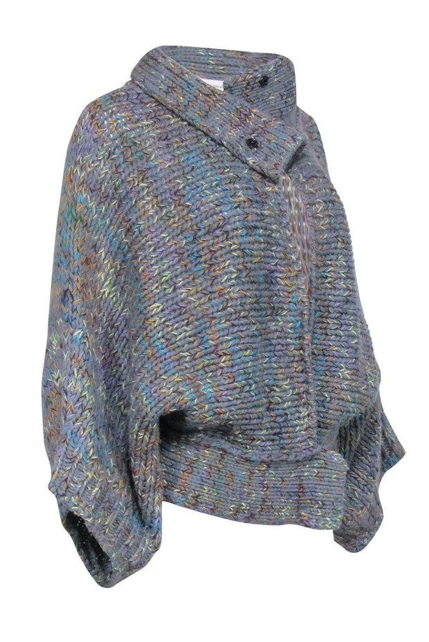 Current Boutique-Dries Van Noten - Blue & green Multicolor Mix Knit Cardigan Sz M