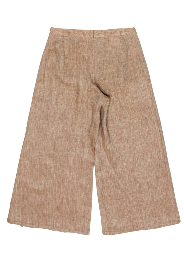 Current Boutique-ESCADA - Tan Linen Harem Pants w/ Front Slits Sz 6