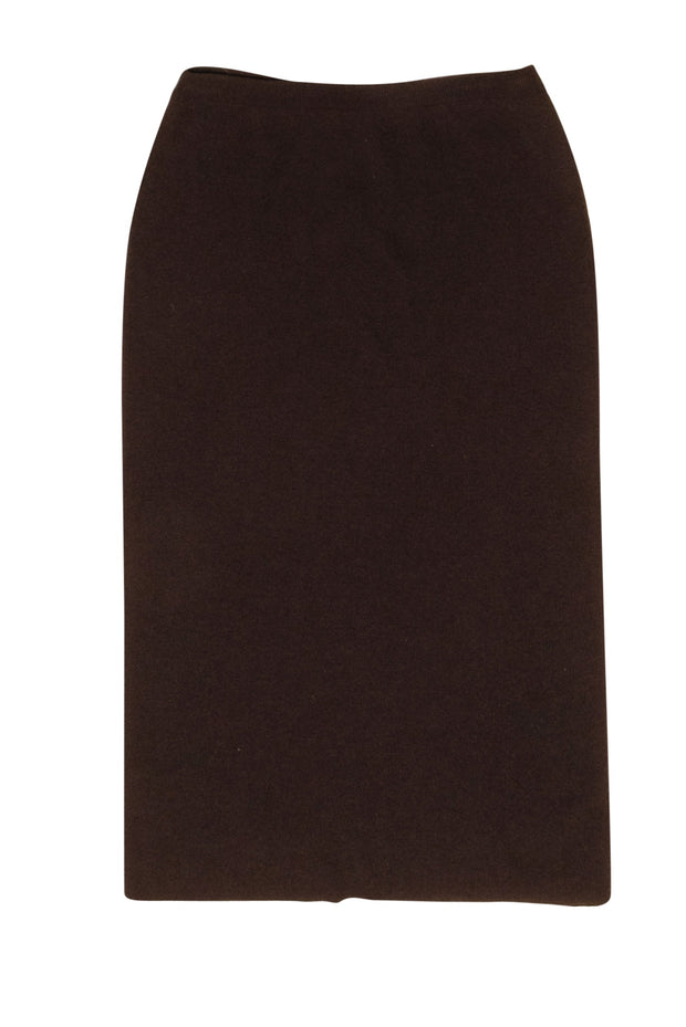 Current Boutique-Eileen Fisher - Brown Knit Midi Skirt Sz S