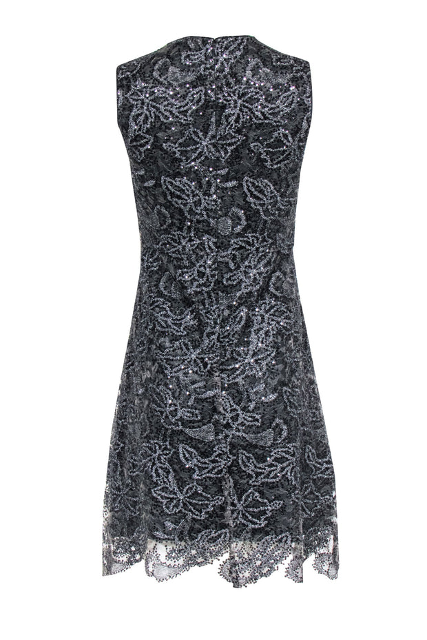 Current Boutique-Elie Tahari - Black Sequin Detail Dress Sz 4