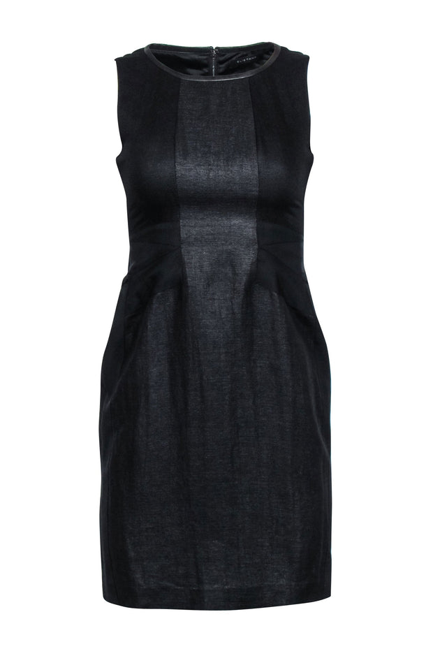 Current Boutique-Elie Tahari - Black Sleeveless Dress w/ Defined Waist Sz 2