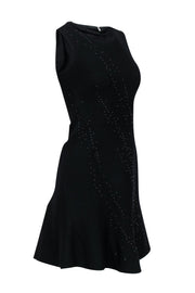 Current Boutique-Elie Tahari - Black Sleeveless Dress w/ Gunmetal Beads & Embroidery Sz 0