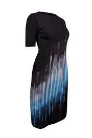 Current Boutique-Elie Tahari - Black w/ Blue Sky Print Sheath Dress Sz 2