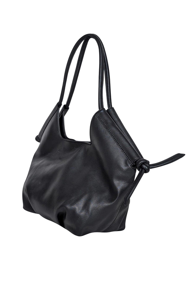 Current Boutique-Elizabeth & James - Black Leather Large Shoulder Bag