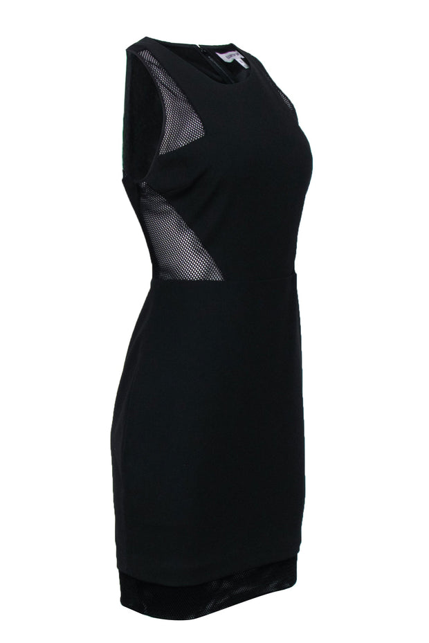 Current Boutique-Elizabeth & James - Black Sleeveless Sheath Dress w/ Mesh Accents Sz 8