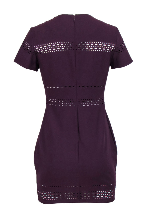 Current Boutique-Elizabeth & James - Plum Purple “Ari” Dress w/ Lasercut Details Sz 8