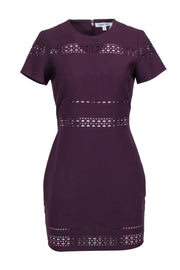 Current Boutique-Elizabeth & James - Plum Purple “Ari” Dress w/ Lasercut Details Sz 8