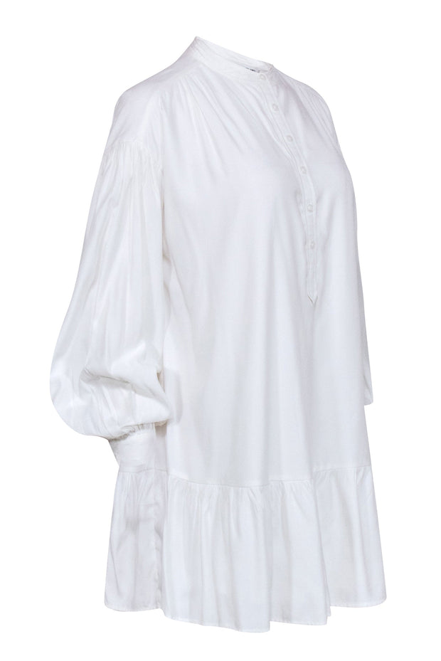 Current Boutique-Elizabeth & James - White Quarter Button Down Shirt Dress Sz XS
