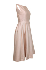 Current Boutique-Elliatt - Pink Sleeveless Pleated Cocktail Midi Dress Sz M