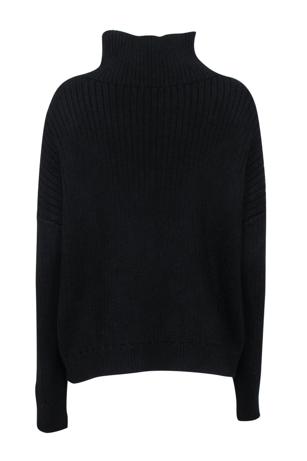 Current Boutique-Emerson Fry - Black Funnel Neck Sweater Sz S