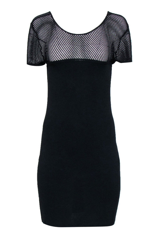 Current Boutique-Emilio Pucci - Black Knit Short Sleeve Dress Sz L