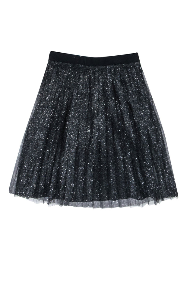 Current Boutique-Emporio Armani - Black & Silver Sparkle Tulle Skirt Sz 6