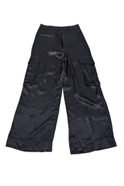 Current Boutique-Equipment - Black Satin Cargo Dress Pants Sz 6