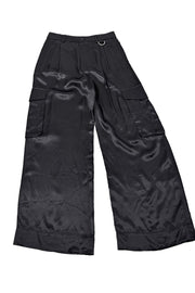 Current Boutique-Equipment - Black Satin Cargo Dress Pants Sz 6