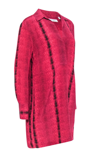 Current Boutique-Equipment - Pink & Black Print Silk Dress Sz M