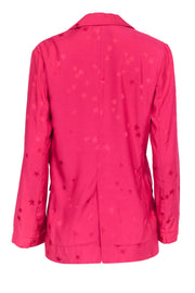 Current Boutique-Equipment -Pink Star Print Single Button Blazer Sz 0
